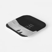 Assiettes En Carton Mariage photo moderne en noir et blanc (Angulaire)