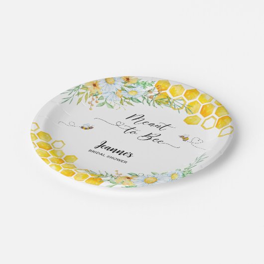 Assiettes En Carton Mariage prévu sous le signe de l'abeille (Angle)