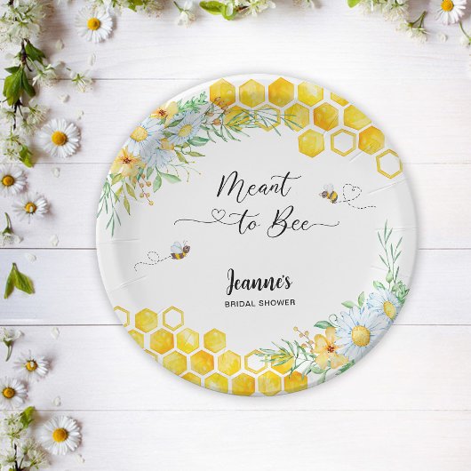 Assiettes En Carton Mariage prévu sous le signe de l'abeille