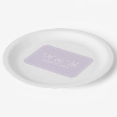 Assiettes En Carton Mariage Purple Simplement Élégant (Angle)