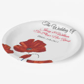 Assiettes En Carton Mariage Red Poppies (Angle)