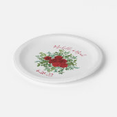 Assiettes En Carton Mariage Red Rose (Angle)