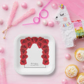 Assiettes En Carton Mariage Red Roses (Fête)