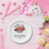 Assiettes En Carton Mariage rétro de la fête de l'engagement amusant (Fête)