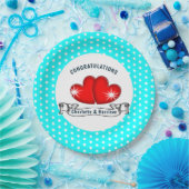 Assiettes En Carton Mariage Retro Rockabilly Hearts (Fête)