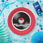 Assiettes En Carton Mariage Retro Rockabilly Hearts (Fête)