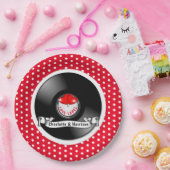 Assiettes En Carton Mariage Retro Rockabilly Hearts (Fête)