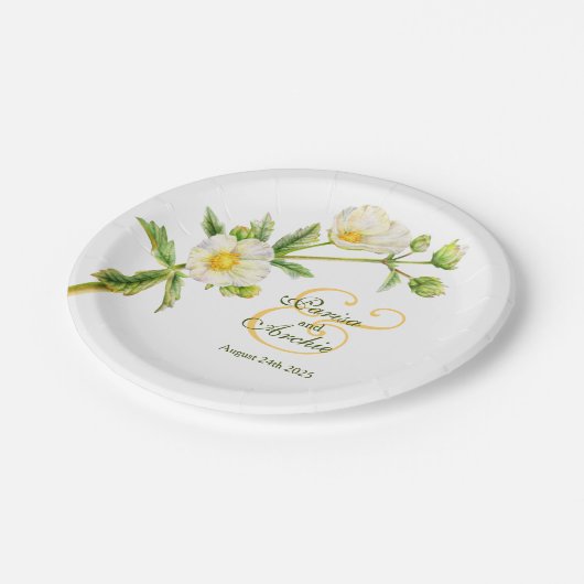 Assiettes En Carton Mariage rocher rose d'art personnalisé plaque papi (Angle)