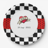 Assiettes En Carton Mariage Rockabilly (Devant)