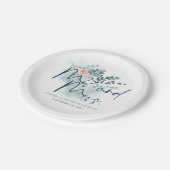 Assiettes En Carton Mariage romantique avec verdure d'eucalyptus (Angle)