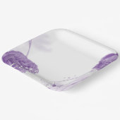 Assiettes En Carton mariage romantique blanc & violet (Angulaire)