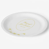 Assiettes En Carton Mariage rose (Angle)