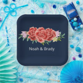 Assiettes En Carton Mariage rose (Fête)