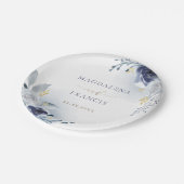 Assiettes En Carton mariage rose bleu (Angle)