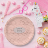 Assiettes En Carton Mariage rose Gold et Flèches Flush Foil (Fête)