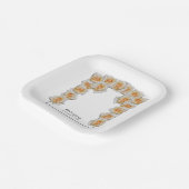 Assiettes En Carton Mariage Rose orange (Angulaire)