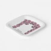 Assiettes En Carton Mariage Rose rose clair (Angulaire)
