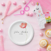 Assiettes En Carton Mariage rouge de Poppy moderne (Fête)