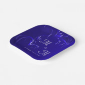 Assiettes En Carton Mariage Royal Blue Elegance (Angulaire)