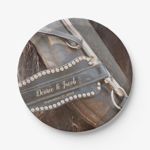 Assiettes En Carton Mariage russe Brown Pays Western Horse