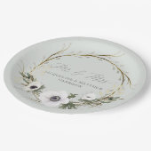 Assiettes En Carton Mariage Russe moderne BOHO Wreath Anemone Wreath (Angle)