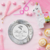 Assiettes En Carton Mariage Rustic Silver Birch Tree (Fête)