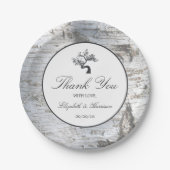 Assiettes En Carton Mariage Rustic Silver Birch Tree (Devant)