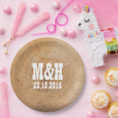 Assiettes En Carton Mariage rustique (Fête)