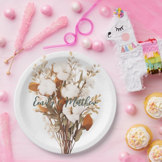 Assiettes En Carton Mariage rustique Boho (Fête)