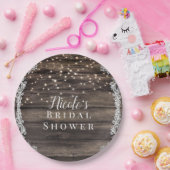 Assiettes En Carton Mariage Rustique Bois Cendré Bridal & Lumières (Fête)