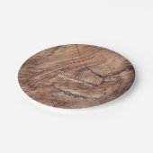 Assiettes En Carton Mariage rustique en bois (Angle)