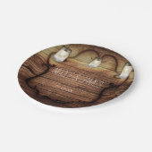 Assiettes En Carton Mariage rustique en bois et bocaux Mason Lumière (Angle)
