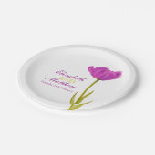 Assiettes En Carton Mariage simple violet tulip art nommé plaque en pa (Angle)
