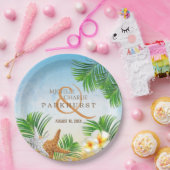 Assiettes En Carton Mariage sur la plage côtière (Fête)