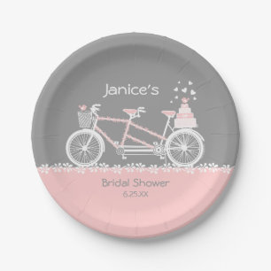 Assiettes En Carton Mariage tandem de bicyclette