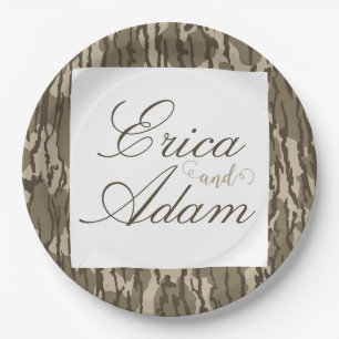 Assiettes En Carton Mariage Thématique de Chasse Camo Bottom Lands
