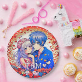 Assiettes En Carton Mariage Thème Anime Mignon  (Fête)