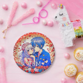 Assiettes En Carton Mariage Thème Anime Mignon  (Fête)