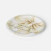 Assiettes En Carton Mariage Thème Ruban Doré (Angle)