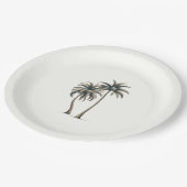 Assiettes En Carton Mariage Tropical Rustique de Palme Côtière (Angle)