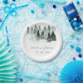 Assiettes En Carton Mariage vert de forêt romantique (Fête)