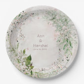 Assiettes En Carton Mariage Whisch et Blush 20 cm Plaque de dîner (Devant)