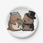 Assiettes En Carton Mariage Wombat (Devant)