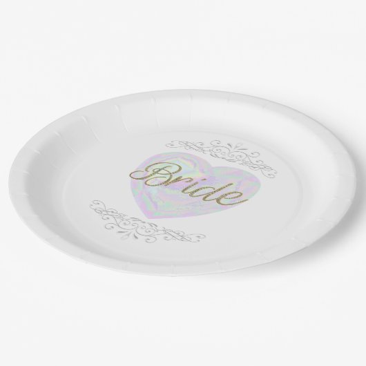 Assiettes En Carton Mariée à être des plaques (Angle)