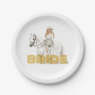 Assiettes En Carton mariée cowgirl