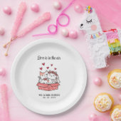 Assiettes En Carton Mariée De Chat Cute Et Mariage De Groom (Fête)