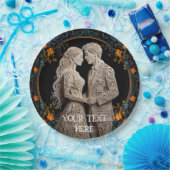 Assiettes En Carton Mariée & Marié Mariage Personnalisé  (Fête)