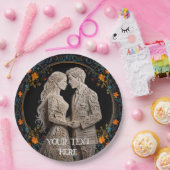 Assiettes En Carton Mariée & Marié Mariage Personnalisé  (Fête)