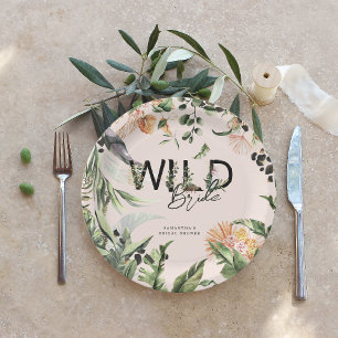 Assiettes En Carton Mariée Sauvage Baby Shower Jungle de la Mariée