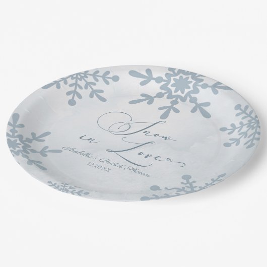 Assiettes En Carton Mariée sous la neige Pays des merveilles Shower de (Angle)